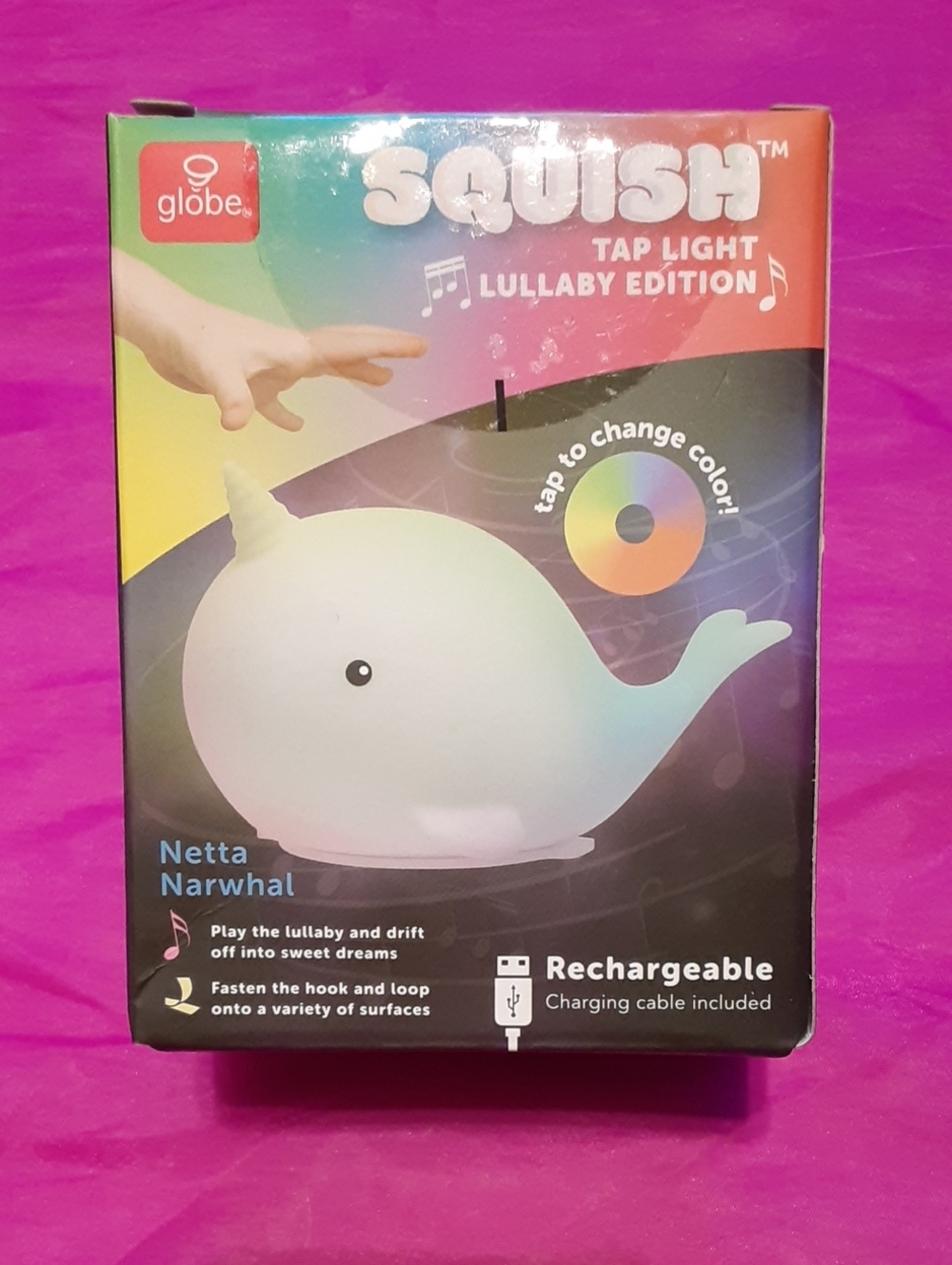Squishy Narwhal Light With Lullaby